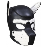 Фетиш-маска собаки Angry Dog M черно-белая