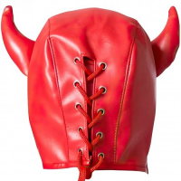 Полушлем-маска Дьявол красная