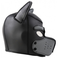 Фетиш-маска собаки Angry Dog L черно-серая