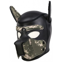 Фетиш-маска собаки Angry Dog L черный хаки