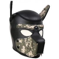 Фетиш-маска собаки Angry Dog L черный хаки