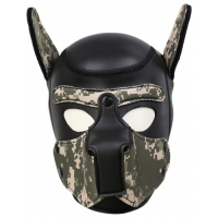 Фетиш-маска собаки Angry Dog L черный хаки