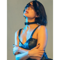 Черный ошейник с бабочкой Party Hard Decadence