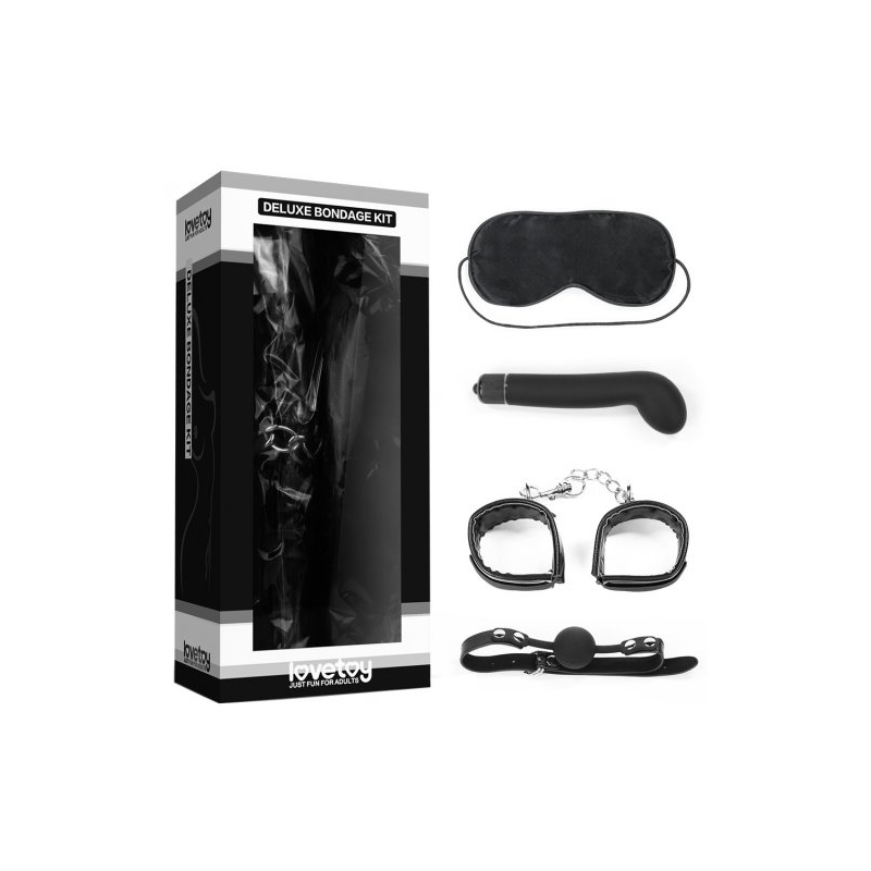 Набор для ролевых игр Deluxe Bondage Kit (маска наручники кляп G-вибратор)
