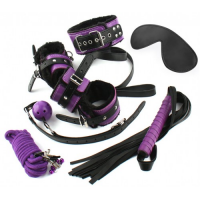 Фиолетовый БДСМ набор из 8 предметов