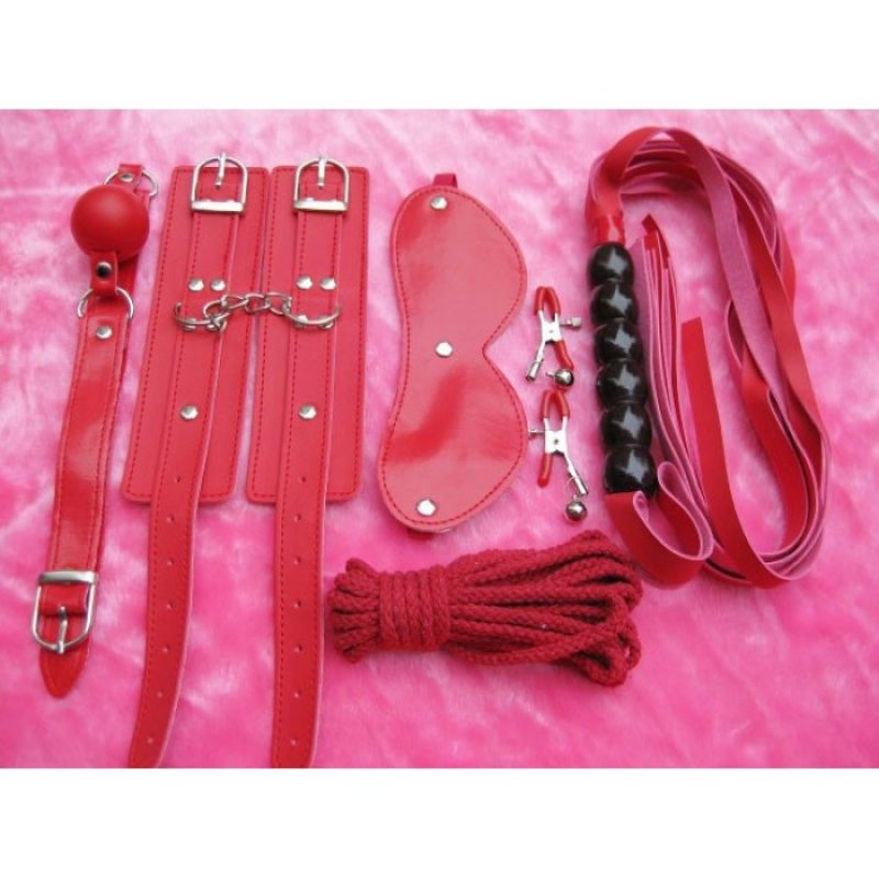 Красный БДСМ-набор из шести предметов
