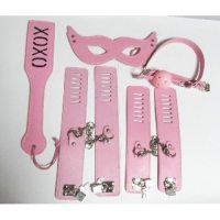 Нежно-розовый набор БДСМ из 5 аксессуаров
