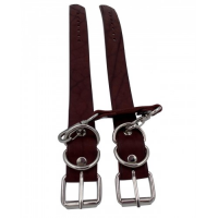 Наручники из натуральной кожи коричневые