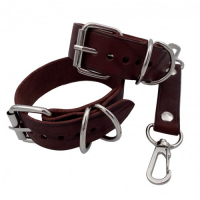 Наручники из натуральной кожи коричневые