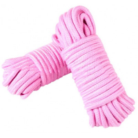 Хлопковая верёвка для бондажа розовая 5 м