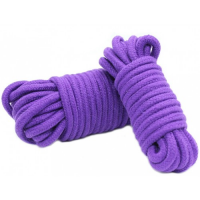 Хлопковая верёвка для бондажа фиолетовая 20 м