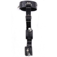 Бондаж для фиксации с наручниками и ошейником