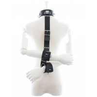 Бондаж для фиксации с наручниками и ошейником