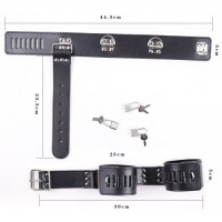 Бондаж для фиксации с наручниками и ошейником