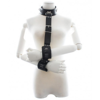 Бондаж для фиксации с наручниками и ошейником