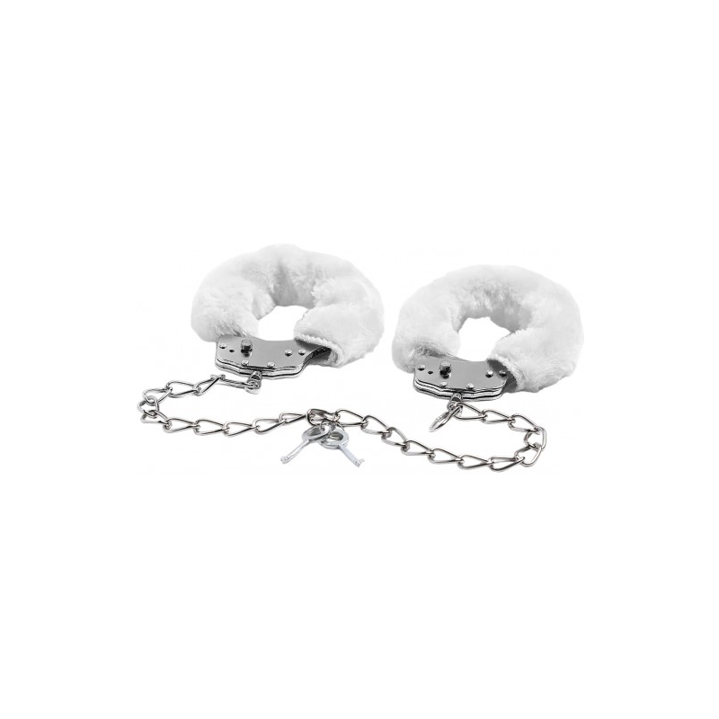 Металлические кандалы с белым мехом