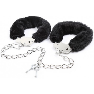 Металлические кандалы с черным мехом