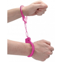 Розовые металлические наручники Ouch Beginners Handcuffs