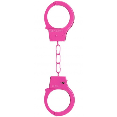 Розовые металлические наручники Ouch Beginners Handcuffs