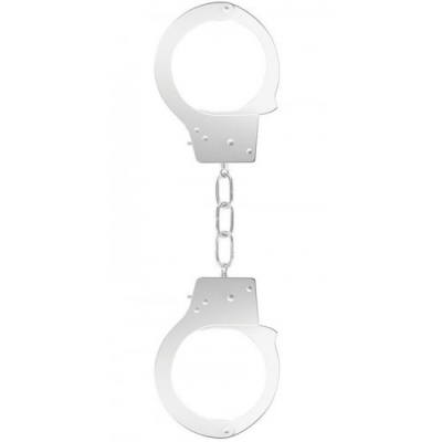 Белые металлические наручники Ouch Beginners Handcuffs