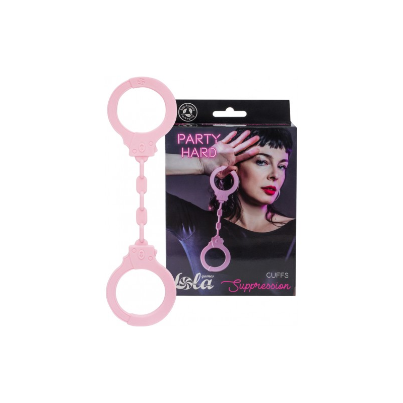Силиконовые наручники Party Hard Suppression Pink