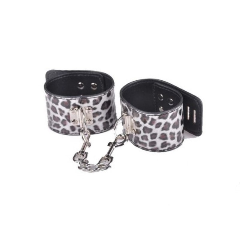 Поножи леопардово-серебристого окраса