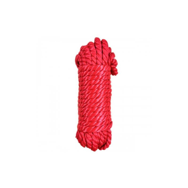 Бондажная нейлоновая веревка красная  10 метров