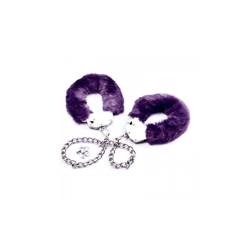Поножи Fetish Pleasure Fluffy Leg Cuffs фиолетовые