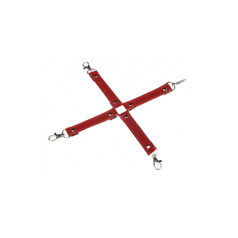 Бархатистый красный бондажный БДСМ крест