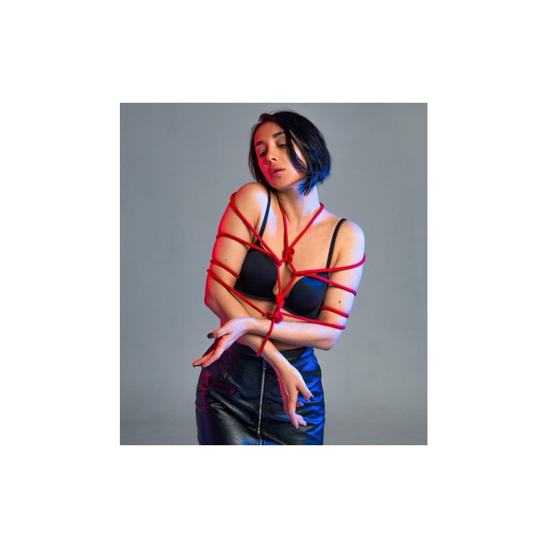 Красная веревка для бондажа Party Hard Do Not Disturb 5 м