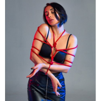 Красная веревка для бондажа Party Hard Do Not Disturb 5 м