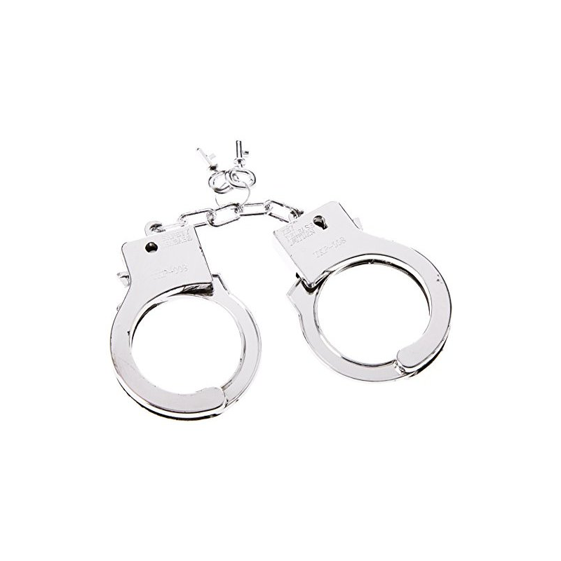 Пластмассовые серебристые наручники