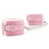 Розовые наручники с мехом