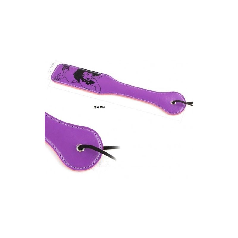 Фиолетовая шлепалка с принтом