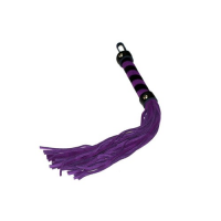 Черно-фиолетовая плеть замшевая