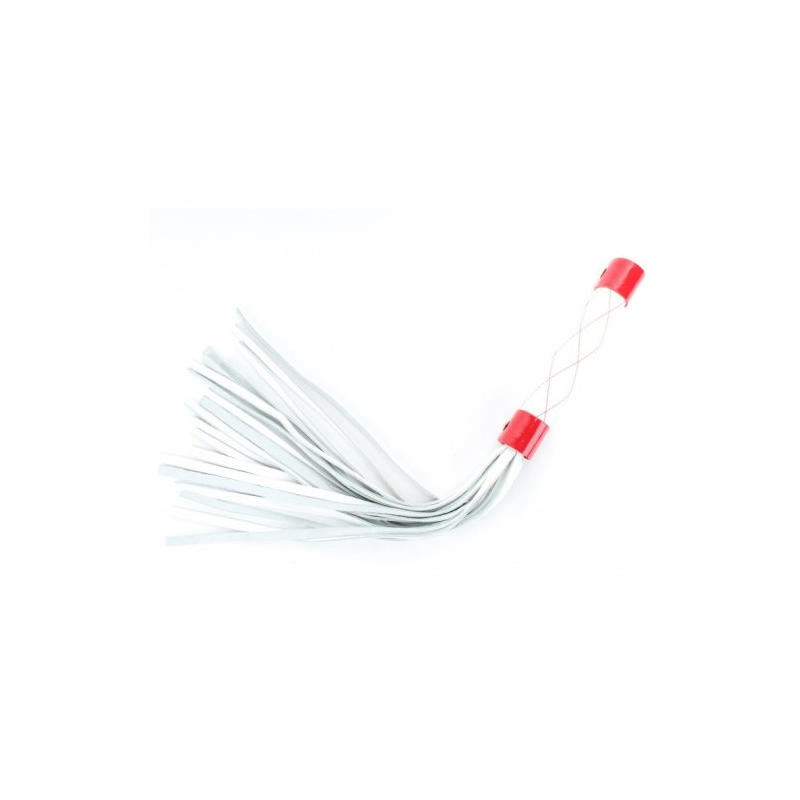 Бело-красная кожаная плеть