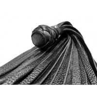 Генитальная кожаная плеть черная