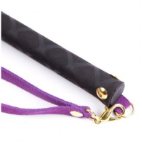 Компактная черно-фиолетовая замшевая плеть