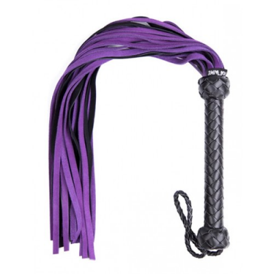 Замшевая черно-фиолетовая плеть