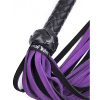 Замшевая черно-фиолетовая плеть