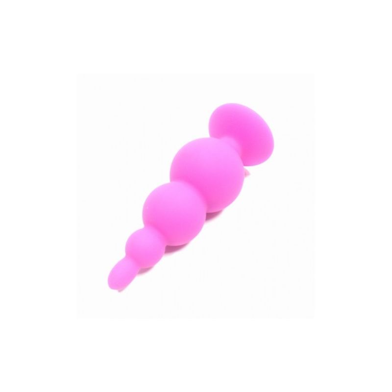 Анальная ёлочка силиконовая розовая