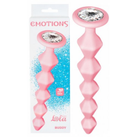 Анальная цепочка с кристаллом Emotions Buddy Pink