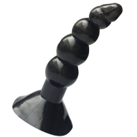 Черная силиконовая анальная ёлочка