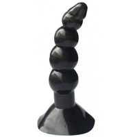 Черная силиконовая анальная ёлочка