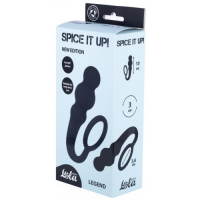 Анальная пробка с кольцом на пенис Spice It Up Legend Black