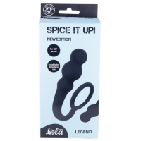Анальная пробка с кольцом на пенис Spice It Up Legend Black
