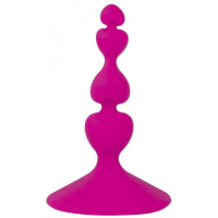 Розовая анальная втулка на присоске Cosmo Ladys Dream