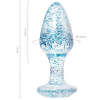 Акриловая анальная втулка Toyfa голубого цвета