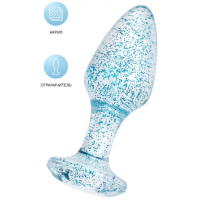 Акриловая анальная втулка Toyfa голубого цвета