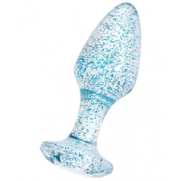Акриловая анальная втулка Toyfa голубого цвета